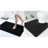 imageSmiry Chenille Bathroom Rugs 30x20 and UShaped Toilet Bath Rugs 24x24 Extra Soft and Absorbent Shaggy Bath Mat Machine Washable NonSlip Plush Carpet Black