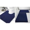 imageSmiry Chenille Bathroom Rugs 30x2024x16 and UShaped Toilet Bath Rugs 24x20 Extra Soft and Absorbent Shaggy Bath Mat Machine Washable NonSlip Plush Carpet Navy Blue