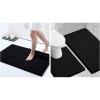 imageSmiry Chenille Bathroom Rugs 30x2030x20 and UShaped Toilet Bath Rugs 24x20 Extra Soft and Absorbent Shaggy Bath Mat Machine Washable NonSlip Plush Carpet Black