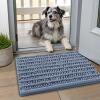 imageSmiry Dog Door Mat for Muddy Paws 30x20 Extra Soft Absorbent Chenille Doormat Trap Moisture and Dirt NonSlip Machine Washable Front Door Mat for Indoor Entrance Inside Floor GreyAiry Blue