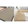 imageSmiry Front Door Mat Outside Entrance Beige 295 x 17 and Bathroom Rugs Sets 2 Piece Beige 30 x 20  24 x 16 2 Item Bundle