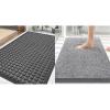 imageSmiry Front Door Mat Outside Entrance Grey 295 x 17 and Luxury Chenille Bathroom Rugs Grey 30 x 20 2 Item Bundle