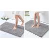 imageSmiry Luxury Chenille Bath Rug Set 2 Piece Extra Soft and Absorbent Shaggy Bathroom Mat Rugs Machine Washable NonSlip Plush Carpet Runner for Tub Shower and Bath Room30x2036x24Grey