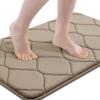 imageSmiry Memory Foam Bath Mat 30x20 Ultra Soft NonSlip Bathroom Rug Plush Water Absorbent Quick Dry and Machine Washable Floor Mat for Shower Tub amp Home Decor GreyTan