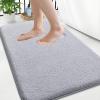 imageSmiry Memory Foam Bath Mat 32x20 Ultra Soft Plush Bathroom Rug Non Slip Quick Dry Absorbent Microfiber Floor Mat for Bathroom Shower Tub or Home Decor GreyGrey