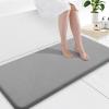 imageSmiry Memory Foam Bath Mat 47x17 Grey