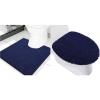 imageSmiry Toilet Rugs UShape 20x20 and Toilet Lid Cover 175x15 Soft and Absorbent Bath Mat Machine Washable NonSlip Plush Carpet Runner for Tub Shower and Floor Home Decor Navy Blue