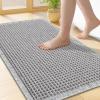 imageSmiry Waffle Bath Mat 30x20 Extra Soft Absorbent Bathroom Rugs Non Slip Machine Washable Quick Dry Bath Rugs for Bathroom Floor Tub Shower Home Decor Accessories BrownLightgrey  Cream