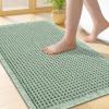 imageSmiry Waffle Bath Mat 30x20 Extra Soft Absorbent Bathroom Rugs Non Slip Machine Washable Quick Dry Bath Rugs for Bathroom Floor Tub Shower Home Decor Accessories BrownSage Green