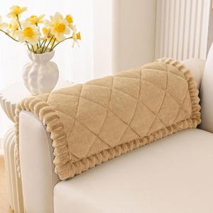 imageSmiry Fuzzy Couch Cover for Dogs Non Slip Washable Pet Sofa Cover Scratch Proof Hair Resistant Plush Sofa Slipcover Pet Friendly Couch Cushion Protector for Cat Camel 276 x 59Camel