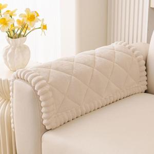 imageSmiry Fuzzy Couch Cover for Dogs Non Slip Washable Pet Sofa Cover Scratch Proof Hair Resistant Plush Sofa Slipcover Pet Friendly Couch Cushion Protector for Cat Camel 276 x 59Apricot