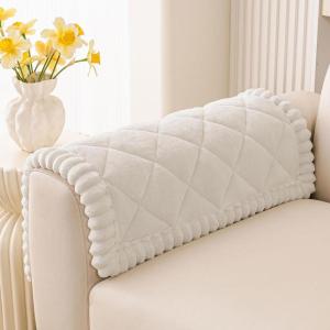 imageSmiry Fuzzy Couch Cover for Dogs Non Slip Washable Pet Sofa Cover Scratch Proof Hair Resistant Plush Sofa Slipcover Pet Friendly Couch Cushion Protector for Cat Camel 276 x 59White