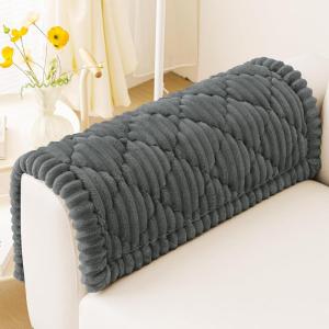 imageSmiry Pet Couch Cover for Dogs Washable NonSlip Fuzzy Couch Covers for 3 Cushion Sofa Pet Friendly Soft Thick Furniture Protector Sofa Slipcover Mat for Dogs Dark Grey 276 x 59Dark Grey