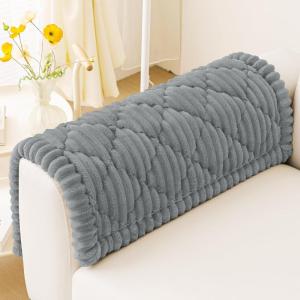 imageSmiry Pet Couch Cover for Dogs Washable NonSlip Fuzzy Couch Covers for 3 Cushion Sofa Pet Friendly Soft Thick Furniture Protector Sofa Slipcover Mat for Dogs Dark Grey 276 x 59Grey