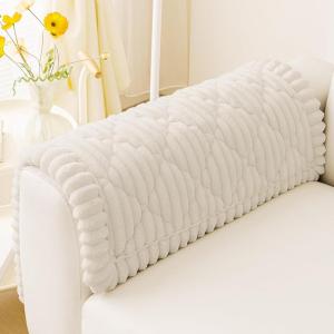 imageSmiry Pet Couch Cover for Dogs Washable NonSlip Fuzzy Couch Covers for 3 Cushion Sofa Pet Friendly Soft Thick Furniture Protector Sofa Slipcover Mat for Dogs Dark Grey 276 x 59White