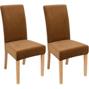 imageSmiry Velvet Stretch Chair Covers for Dining Room Set of 4 Soft Fit Removable Washable Kitchen Parsons Chair Slipcover Protector KhakiCamel