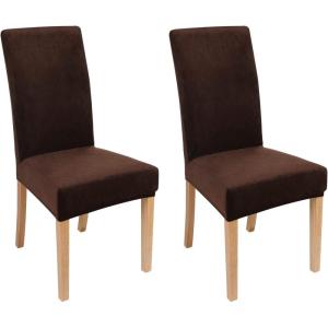 imageSmiry Velvet Stretch Chair Covers for Dining Room Set of 4 Soft Fit Removable Washable Kitchen Parsons Chair Slipcover Protector KhakiCoffee