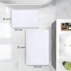 imageSmiry Bathroom Mats and UShaped Toilet Rug Set Machine Wash Dry Non Slip Absorbent Shaggy Bath Rug for Bath Room Shower and Tub 30 x 2016 x 24 U Shaped 20 x 24 White