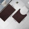 imageSmiry Bathroom Mats and UShaped Toilet Rug Set Machine Wash Dry Non Slip Absorbent Shaggy Bath Rug for Bath Room Shower and Tub 30 x 2024 x 16 U Shaped 20 x 24 Brown