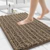 imageSmiry Bathroom Rugs 24x16 and Toilet Lid Cover 175x15 Soft and Absorbent Bath Mat Machine Washable NonSlip Plush Carpet Runner for Tub Shower and Floor Home DecorCamel