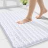 imageSmiry Bathroom Rugs 30X2030X20 Extra Soft Absorbent Shaggy Chenille Bath Mats Machine Washable Dry Quickly NonSlip Plush for Tub Shower and Floor Home Decor Accessories White