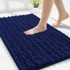 imageSmiry Bathroom Rugs 30X2030X20 Extra Soft Absorbent Shaggy Chenille Bath Mats Machine Washable Dry Quickly NonSlip Plush for Tub Shower and Floor Home Decor Accessories Navy Blue