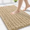 imageSmiry Bathroom Rugs 30x20 and Toilet Lid Cover 175x15 Soft and Absorbent Bath Mat Machine Washable NonSlip Plush Carpet Runner for Tub Shower and Floor Home DecorBeige