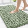 imageSmiry Bathroom Rugs Mat Set 2 Piece 30X20UShaped 24x20 Extra Soft Absorbent Non Slip Rubber Backing Machine Washable Quick Dry Chenille Bath Rug Set for Tub Shower and FloorSage Green