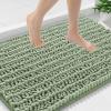 imageSmiry Bathroom Rugs Mat Set 2 Piece 36X24UShaped 24x20 Extra Soft Absorbent Non Slip Rubber Backing Machine Washable Quick Dry Chenille Bath Rug Set for Tub Shower and FloorSage Green