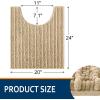 imageSmiry Bathroom Rugs U Shaped 24x20 and Toilet Lid Cover 175x15 Soft and Absorbent Bath Mat Machine Washable NonSlip Plush Carpet Runner for Tub Shower and Floor Home DecorBeige