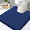 imageSmiry Bathroom Rugs UShaped 20x20 and Toilet Lid Cover 175x15 Soft and Absorbent Shaggy Bath Mat Machine Washable NonSlip Plush Carpet Runner for Tub Shower and Floor Home DecorNavy Blue