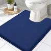 imageSmiry Bathroom Rugs UShaped 24x20 and Toilet Lid Cover 175x15 Soft and Absorbent Shaggy Bath Mat Machine Washable NonSlip Plush Carpet Runner for Tub Shower and Floor Home DecorNavy Blue