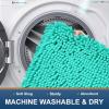 imageSmiry Chenille Bathroom Rugs 24x16 and UShaped Toilet Bath Rugs 24x20 Extra Soft and Absorbent Shaggy Bath Mat Machine Washable NonSlip Plush Carpet Turquoise