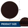 imageSmiry Chenille Bathroom Rugs 30x20 and Round 30x30 Extra Soft and Absorbent Shaggy Bath Mat Machine Washable NonSlip Plush Carpet Brown