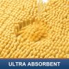imageSmiry Chenille Bathroom Rugs 30x20 and UShaped Toilet Bath Rugs 20x20 Extra Soft and Absorbent Shaggy Bath Mat Machine Washable NonSlip Plush Carpet Yellow