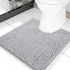 imageSmiry Chenille Bathroom Rugs 30x20 and UShaped Toilet Bath Rugs 20x2024x20 Extra Soft and Absorbent Shaggy Bath Mat Machine Washable NonSlip Plush Carpet Grey