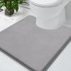 imageSmiry Chenille Bathroom Rugs 30x20 and UShaped Toilet Bath Rugs 24x2020x20 Extra Soft and Absorbent Shaggy Bath Mat Machine Washable NonSlip Plush Carpet Grey