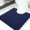 imageSmiry Chenille Bathroom Rugs 30x2024x16 and UShaped Toilet Bath Rugs 20x20 Extra Soft and Absorbent Shaggy Bath Mat Machine Washable NonSlip Plush Carpet Navy Blue