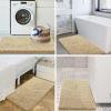 imageSmiry Chenille Bathroom Rugs 30x2024x16 and UShaped Toilet Bath Rugs 24x20 Extra Soft and Absorbent Shaggy Bath Mat Machine Washable NonSlip Plush Carpet Beige