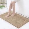 imageSmiry Chenille Bathroom Rugs 36x24 and UShaped Toilet Bath Rugs 24x20 Extra Soft and Absorbent Shaggy Bath Mat Machine Washable NonSlip Plush Carpet Beige