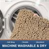 imageSmiry Chenille Bathroom Rugs 36x24 and UShaped Toilet Bath Rugs 24x20 Extra Soft and Absorbent Shaggy Bath Mat Machine Washable NonSlip Plush Carpet Beige
