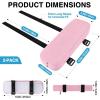 imageSmiry Ergonomic Office Chair Armrest Pads Memory Foam Arm Rest Covers NonSlip Armrest Cushion with Adjustable Buckles and Straps Elbow Relief for Desk Gaming amp Wheelchair Pink Set of 2Pink