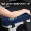 imageSmiry Ergonomic Office Chair Armrest Pads Memory Foam Arm Rest Covers NonSlip Armrest Cushion with Adjustable Buckles and Straps Elbow Relief for Desk Gaming amp Wheelchair Pink Set of 2Navy