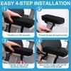 imageSmiry Ergonomic Office Chair Armrest Pads Memory Foam Arm Rest Covers NonSlip Armrest Cushion with Adjustable Buckles and Straps Elbow Relief for Desk Gaming amp Wheelchair Pink Set of 2Black