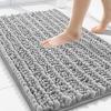 imageSmiry Front Door Mat Outside Entrance Mix Grey 295 x 17 and Bathroom Rugs Mat Light Grey 30 x 20 2 Item Bundle