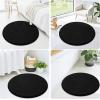 imageSmiry Luxury Chenille Round 30x30 Extra Soft and Absorbent Shaggy Bathroom Mat Rugs Machine Washable NonSlip Plush Carpet for Tub Shower and Bath Room Black