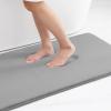 imageSmiry Memory Foam Bath Mat Set 24x16 36 x 24 Super Soft Absorbent Bathroom Rugs Non Slip Bath Rug Runner for Bathroom Floors Grey