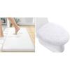 imageSmiry Bathroom Rugs 24x16 and Toilet Lid Cover 175x15 Soft and Absorbent Shaggy Bath Mat Machine Washable NonSlip Plush Carpet Runner for Tub Shower and Floor Home DecorWhite