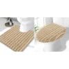 imageSmiry Bathroom Rugs U Shaped 24x20 and Toilet Lid Cover 175x15 Soft and Absorbent Bath Mat Machine Washable NonSlip Plush Carpet Runner for Tub Shower and Floor Home DecorBeige