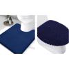imageSmiry Bathroom Rugs UShaped 24x20 and Toilet Lid Cover 175x15 Soft and Absorbent Shaggy Bath Mat Machine Washable NonSlip Plush Carpet Runner for Tub Shower and Floor Home DecorNavy Blue